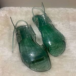 New Off white c/o Virgil Abloh zip tie jelly sandals